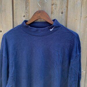 Vintage Nike Mockneck Collar Swoosh Sweater Large